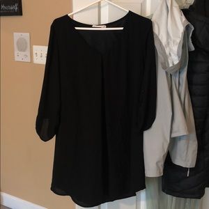 Black quarter sleeve dress